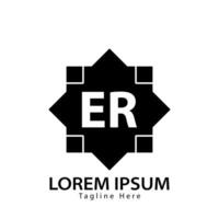 letter ER logo. E R. ER logo design vector illustration for creative company, business, industry. Pro vector