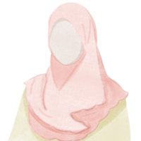 tecknad serie karaktär, muslim kvinnor bär hijab med bedjande, kreativ med illustration i platt design. png