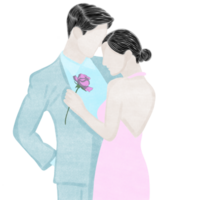 Couple of love.creative with illustration in flat design.Bridal Wedding Ceremony Marry.Hand drawn. png