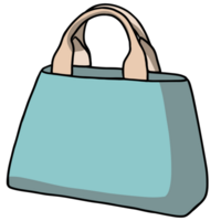 coloré sac design.hand dessiné, créatif avec illustration dans plat concept design de sac conception. png