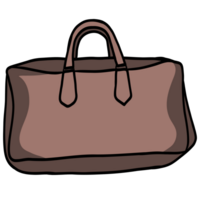 coloré sac design.hand dessiné, créatif avec illustration dans plat concept design de sac conception. png