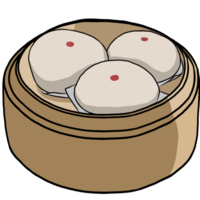 Dim Sum,Sushi,healthy food,creative with illustration in flat design. png