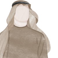 dessin animé personnage, musulman femmes portant hijab avec priant, créatif avec illustration dans plat conception. png