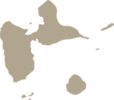 doodle freehand drawing of guadeloupe island map. png