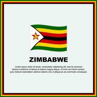 Zimbabwe Flag Background Design Template. Zimbabwe Independence Day Banner Social Media Post. Zimbabwe Banner vector