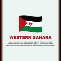 Western Sahara Flag Background Design Template. Western Sahara Independence Day Banner Social Media Post. Western Sahara Cartoon vector