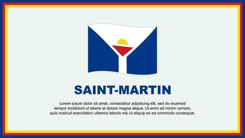 Saint Martin Flag Abstract Background Design Template. Saint Martin Independence Day Banner Social Media Vector Illustration. Saint Martin Banner