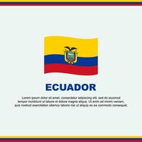 Ecuador Flag Background Design Template. Ecuador Independence Day Banner Social Media Post. Ecuador Design vector