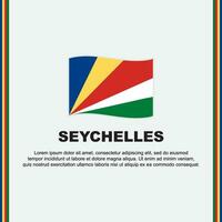 Seychelles Flag Background Design Template. Seychelles Independence Day Banner Social Media Post. Seychelles Cartoon vector