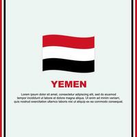 Yemen Flag Background Design Template. Yemen Independence Day Banner Social Media Post. Yemen Cartoon vector