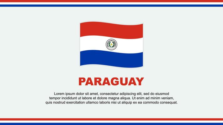 Paraguay Flag Abstract Background Design Template. Paraguay Independence Day Banner Social Media Vector Illustration. Paraguay Design