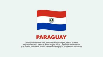 paraguay bandera resumen antecedentes diseño modelo. paraguay independencia día bandera social medios de comunicación vector ilustración. paraguay antecedentes