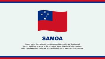 Samoa Flag Abstract Background Design Template. Samoa Independence Day Banner Social Media Vector Illustration. Samoa Design