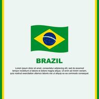 Brazil Flag Background Design Template. Brazil Independence Day Banner Social Media Post. Brazil Cartoon vector