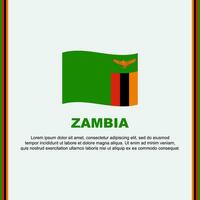 Zambia Flag Background Design Template. Zambia Independence Day Banner Social Media Post. Zambia Cartoon vector