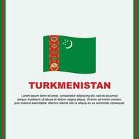 Turkmenistan Flag Background Design Template. Turkmenistan Independence Day Banner Social Media Post. Turkmenistan Cartoon vector