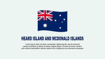 Heard Island And McDonald Islands Flag Abstract Background Design Template. Independence Day Banner Social Media Vector Illustration. Independence Day