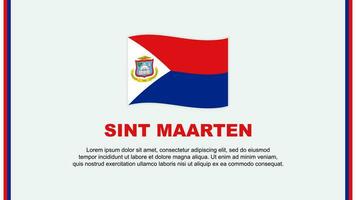 Sint Maarten Flag Abstract Background Design Template. Sint Maarten Independence Day Banner Social Media Vector Illustration. Sint Maarten Cartoon