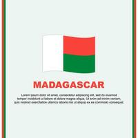 Madagascar bandera antecedentes diseño modelo. Madagascar independencia día bandera social medios de comunicación correo. Madagascar dibujos animados vector