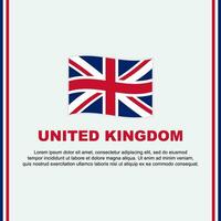 United Kingdom Flag Background Design Template. United Kingdom Independence Day Banner Social Media Post. United Kingdom Cartoon vector
