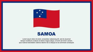 Samoa Flag Abstract Background Design Template. Samoa Independence Day Banner Social Media Vector Illustration. Samoa Banner