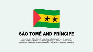 Sao Tome And Principe Flag Abstract Background Design Template. Sao Tome And Principe Independence Day Banner Social Media Vector Illustration. Background