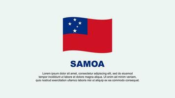 Samoa Flag Abstract Background Design Template. Samoa Independence Day Banner Social Media Vector Illustration. Samoa Background