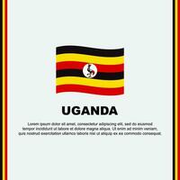 Uganda Flag Background Design Template. Uganda Independence Day Banner Social Media Post. Uganda Cartoon vector