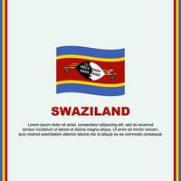 Swaziland Flag Background Design Template. Swaziland Independence Day Banner Social Media Post. Swaziland Cartoon vector