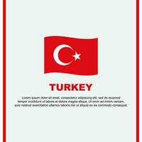 Turkey Flag Background Design Template. Turkey Independence Day Banner Social Media Post. Turkey Cartoon vector