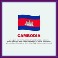 Cambodia Flag Background Design Template. Cambodia Independence Day Banner Social Media Post. Cambodia Banner vector