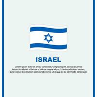 Israel Flag Background Design Template. Israel Independence Day Banner Social Media Post. Israel Cartoon vector