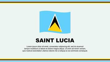 Saint Lucia Flag Abstract Background Design Template. Saint Lucia Independence Day Banner Social Media Vector Illustration. Saint Lucia Design