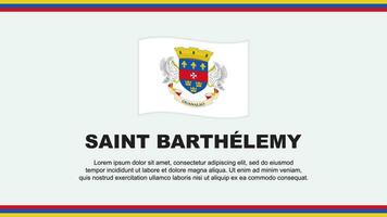 Santo barthélemy bandera resumen antecedentes diseño modelo. diseño vector