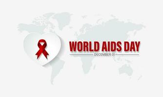 World AIDS Day December 01 Background Vector Illustration