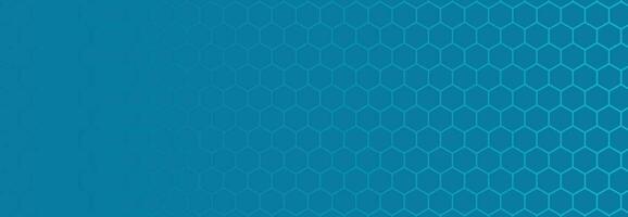 Abstract vector blue seamless pattern hexagonal banner with text space.