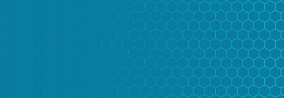 Abstract vector blue seamless pattern hexagonal banner with text space.