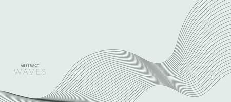 Modern Vector Background with Black Wavy Lines.