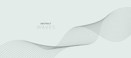 Modern Vector Background with Black Wavy Lines.