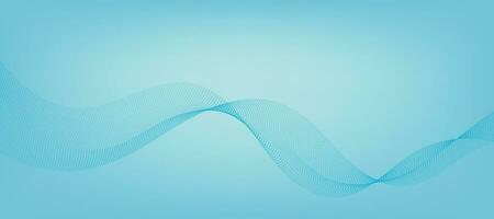 Abstract Blue Gradient Background Template with Blue Dotted Wavy Lines. Winter Background. vector