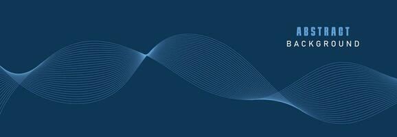 Vector Data Technology Background. Dotted Halftone Waves Connecting Dots and Lines on a Blue Background.