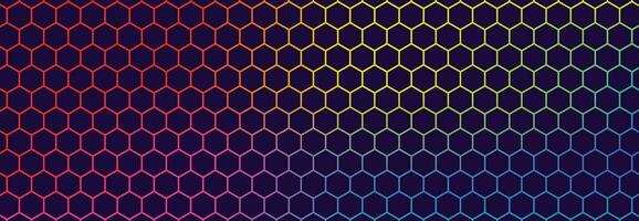 Multicolor Hexagon Abstract Technology Background vector