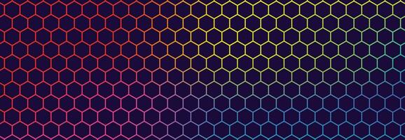 Multicolor Hexagon Abstract Technology Background vector