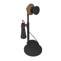 an old fashioned telephone on a stand with a cord png