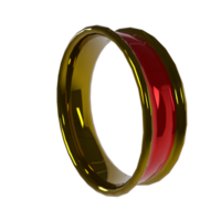 een goud en rood bruiloft ring Aan een transparant png