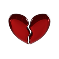 broken heart on transparent background png