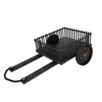 a black and white image of a cart with wheels png