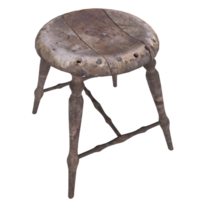 un de madera taburete con un de madera asiento y piernas png