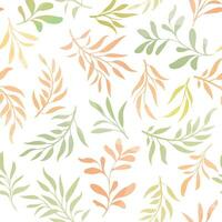 Floral seamless pattern. Branch with leaves gentle autumn texture. Flourish nature summer garden textured leaves background vector