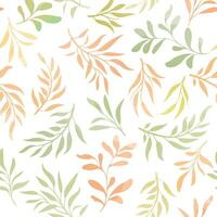 Floral seamless pattern. Branch with leaves gentle autumn texture. Flourish nature summer garden textured leaves background vector